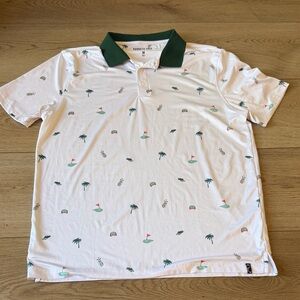 Kenneth Cole Polo with Green Collar and White Base